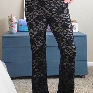 Black Lace Pants